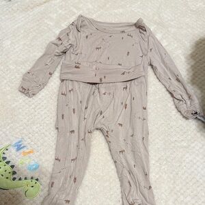 Carter's Beige and Brown Kids Matching Set